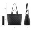 imageMontana West Quilted Tote Bag for Women Large Shoulder Bag Fashion Handbags with Top ZipperNewblack