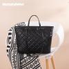 imageMontana West Quilted Tote Bag for Women Large Shoulder Bag Fashion Handbags with Top ZipperNewblack