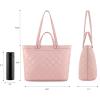 imageMontana West Quilted Tote Bag for Women Large Shoulder Bag Fashion Handbags with Top ZipperNewhot Pink