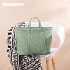 imageMontana West Quilted Tote Bag for Women Large Shoulder Bag Fashion Handbags with Top ZipperNewlight Green
