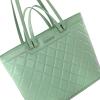 imageMontana West Quilted Tote Bag for Women Large Shoulder Bag Fashion Handbags with Top ZipperNewlight Green