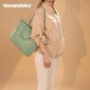 imageMontana West Quilted Tote Bag for Women Large Shoulder Bag Fashion Handbags with Top ZipperNewlight Green