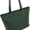 imageMontana West Quilted Tote Bag for Women Large Shoulder Bag Fashion Handbags with Top ZipperQuilted Army Green
