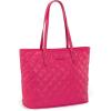imageMontana West Quilted Tote Bag for Women Large Shoulder Bag Fashion Handbags with Top ZipperQuilted Dark Pink