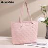 imageMontana West Quilted Tote Bag for Women Large Shoulder Bag Fashion Handbags with Top ZipperQuilted Hot Pink
