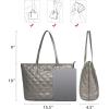 imageMontana West Quilted Tote Bag for Women Large Shoulder Bag Fashion Handbags with Top ZipperQuilted Platinum