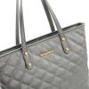 imageMontana West Quilted Tote Bag for Women Large Shoulder Bag Fashion Handbags with Top ZipperQuilted Platinum