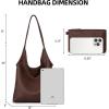 imageMontana West Slouchy Hobo Bags for Women Soft Designer Shoulder Purses Ladies Top Handle Handbag1dark Coffee