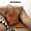 imageMontana West Slouchy Hobo Bags for Women Soft Designer Shoulder Purses Ladies Top Handle Handbag1hawaiian Brown