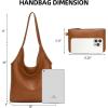imageMontana West Slouchy Hobo Bags for Women Soft Designer Shoulder Purses Ladies Top Handle Handbag1hawaiian Brown