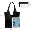 imageMontana West Slouchy Hobo Bags for Women Soft Designer Shoulder Purses Ladies Top Handle HandbagObsidian Black