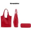 imageMontana West Slouchy Hobo Bags for Women Soft Designer Shoulder Purses Ladies Top Handle HandbagPepper Red079