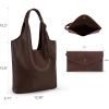 imageMontana West Slouchy Hobo Bags for Women Soft Designer Shoulder Purses Ladies Top Handle HandbagZ Coffee