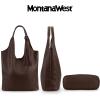 imageMontana West Slouchy Hobo Bags for Women Soft Designer Shoulder Purses Ladies Top Handle HandbagZ Coffee