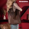 imageMontana West Slouchy Hobo Bags for Women Soft Designer Shoulder Purses Ladies Top Handle HandbagZ Coffee