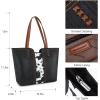 imageMontana West Tote Bag for Women Top Handle Satchel PurseCow Print Black