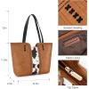imageMontana West Tote Bag for Women Top Handle Satchel PurseCow Print Brown