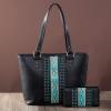 imageMontana West Western Purses for Women Tote Bag Black Boho Large Womens Shoulder Handbags with Matching Wallets Aztec Collection MW1153G8317BKW