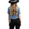 imageMontana West Western Shirts for Women Cowboy Love Graphic Tees Country Concert Outfits Mineral Wash T Shirt Short Sleeve Blue