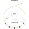 imageWrangler Gold Choker Necklace for Women Statement 14K Plated Bead Daisy Flower Charm Chains JewelryBurgundy