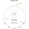 imageWrangler Gold Choker Necklace for Women Statement 14K Plated Bead Daisy Flower Charm Chains JewelryPurple