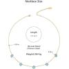 imageWrangler Gold Choker Necklace for Women Statement 14K Plated Bead Daisy Flower Charm Chains JewelryTurquoise
