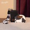 imageWrangler KeyChain Wristlet Wallets for Women Western Dual Pouch Wristlet Embroidered Boot Scroll Card Holder Wallet With ZipperArtist COW Black