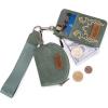 imageWrangler KeyChain Wristlet Wallets for Women Western Dual Pouch Wristlet Embroidered Boot Scroll Card Holder Wallet With ZipperGreen