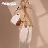 imageWrangler Large Crossbody Bag for Women Vegan Leather Cross Body Purse with Guitar StrapBeige Brown