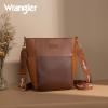 imageWrangler Large Crossbody Bag for Women Vegan Leather Cross Body Purse with Guitar StrapCoffee Brown