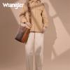 imageWrangler Large Crossbody Bag for Women Vegan Leather Cross Body Purse with Guitar StrapCoffee Brown