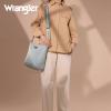 imageWrangler Large Crossbody Bag for Women Vegan Leather Cross Body Purse with Guitar StrapPastel Blue