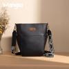imageWrangler Large Crossbody Bag for Women Vegan Leather Cross Body Purse with Guitar StrapRich Black