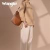 imageWrangler Large Crossbody Bag for Women Vegan Leather Cross Body Purse with Guitar StrapSaddle Brown