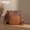 imageWrangler Large Crossbody Bag for Women Vegan Leather Cross Body Purse with Guitar StrapSaddle Brown