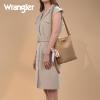 imageWrangler Large Crossbody Purse for Women Cross Body Bag with ScarvesWhite Khaki