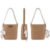 imageWrangler Large Crossbody Purse for Women Cross Body Bag with ScarvesWhite Khaki