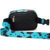 imageWrangler Waist Pack for Women Cow Print Fanny Pack Mens Crossbody Belt Bag With Guitar Strap BlackBTurquoise