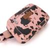 imageWrangler Waist Pack for Women Cow Print Fanny Pack Mens Crossbody Belt Bag With Guitar Strap BlackPink