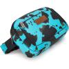 imageWrangler Waist Pack for Women Cow Print Fanny Pack Mens Crossbody Belt Bag With Guitar Strap BlackTurquoise
