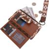 imageWrangler Wristlet Wallets for Women Western Clutch Purse Rfid Wallet WomensAngel ArtistRoman Coffee