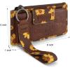 imageWrangler Wristlet Wallets for Women Western Clutch Purse Rfid Wallet WomensArtistsunflower Brown