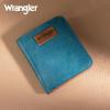 imageX Wrangler Small Leopard Print Wallets for Women Slim Thin Wallet Card Cases Money Organizer Thin Mini Pocket Wallet with Rfid Lining and A Coin PurseTurquoise