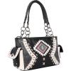 imageMontana West Aztec Collection Concealed Carry Satchel Western Shoulder Handbag Purses for Women MW1012G8085BK