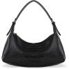 imageMontana West MEDIUM Shoulder Purses for Women Crescent Hobo Bags Trendy PursesCrocodile Black