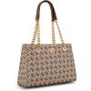 imageMontana West MEDIUM Tote Bag for Women Quilted Chain Handbags Shoulder PurseMonogram Khaki