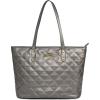 imageMontana West Quilted Tote Bag for Women Large Shoulder Bag Fashion Handbags with Top ZipperQuilted Platinum