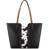 imageMontana West Tote Bag for Women Top Handle Satchel PurseCow Print Black