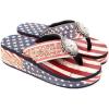 imageMontana West Womens Flip Flop American Flag Pride Star Wedge Sandals Patriotic Comfort Flip Flop Slippers Red CWUS06S089RD10