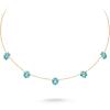 imageWrangler Gold Choker Necklace for Women Statement 14K Plated Bead Daisy Flower Charm Chains JewelryTurquoise
